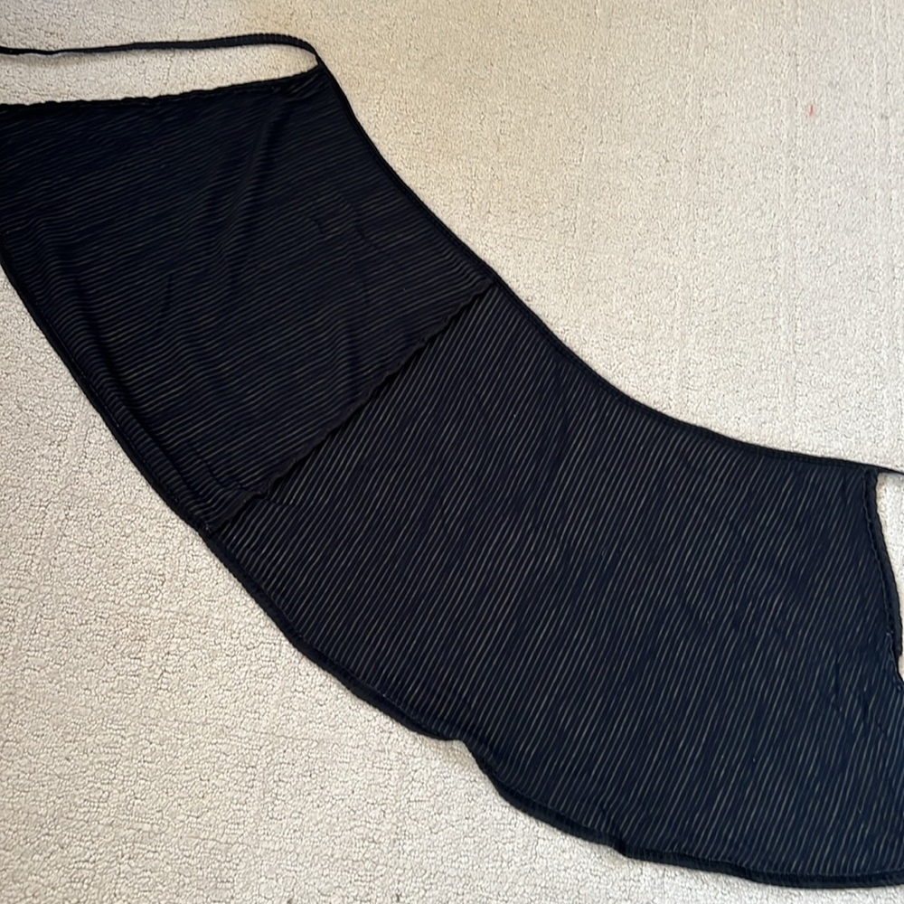 Black semi sheer wrap, swim cover-up skirt SZ XS/S - Picture 4 of 7